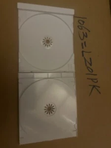 100 NEW TOP QUALITY  USA SINGLE CD TRAYS W CDA,WHITE, MATTE TOP, 1063L FREE SHIP - Picture 1 of 1