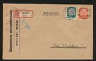 Postsache D. Reich R Brief MIF Hindenburg Postauftrag Berlin nach Neukölln Wachs