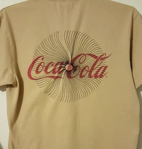 Coca Cola CC-1886 Poloshirt gebraucht Größe L hellbraun bestickt  - Bild 1 von 5