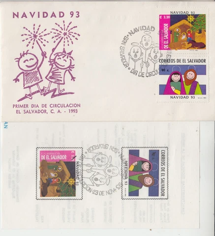 Salvador first day cover Christmas and program 1993 Cover