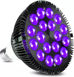 Black Light Bulb, 36W LED Blacklight Bulbs E26 PAR38 Glow in the Dark, 395Nm Led - Picture 1 of 8