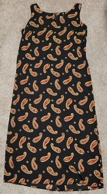 Studio 1 黑色/红色佩斯利连衣裙和夹克,尺寸 12P — 第 1/2 张图片