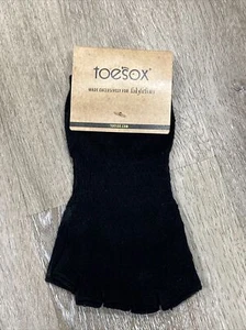TOESOX Women's Low Rise Grip Yoga Pilates Toe Socks - Size 5-10- Black NWT - Picture 1 of 5