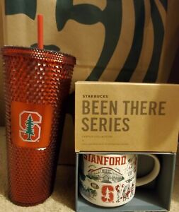 Starbucks Been There Stanford University Stadium Tree Tumbler Mug Set