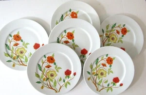10" Philippe Deshoulieres Limoges Porcelaine China Flowers 6 Dinner Plates - Picture 1 of 7