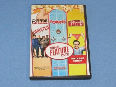 HOT TUB TIME MACHINE / PORKY'S / REVENGE OF THE NERDS (DVD, 2013, 3-Disc Set) - Image 1 of 4