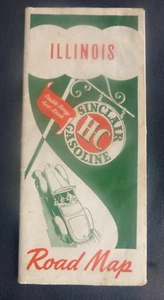 1941 Illinois road map Sinclair gas oil map of U.S. route 66 - Picture 1 of 4