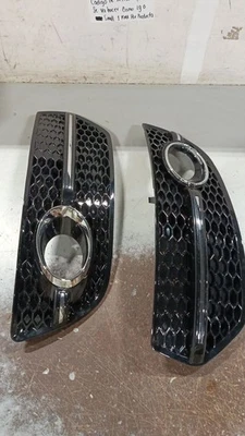 Front Fog Light Grille Covers Bezel Gloss Black+Chrome Fit For Audi Q5 2009-2012 - Изображение 1 из 4