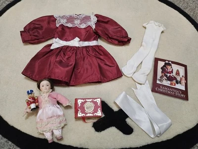 Pleasant Company Samantha's Christmas Cranberry Dress, Clara Doll, Music Box - Image 1 of 4