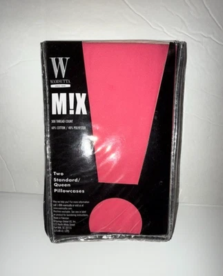 Fundas de almohada Wamsutta MIX HOT PINK estándar tamaño queen 300TC nuevas Foto 1 de 3