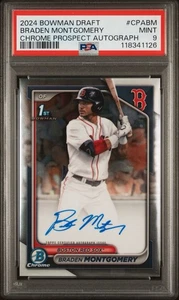 2024 BOWMAN DRAFT CHROME PROSPECT AUTO #CPABM BRADEN MONTGOMERY PSA come nuovo 9 - Foto 1 di 3