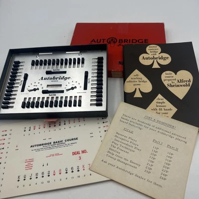 Vintage 1959 Auto Bridge For The Beginner Self Teaching Solitaire Bridge Game - Image 1 of 4