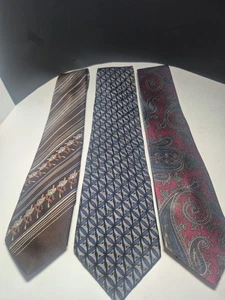 Set Of 3 Men's Ties: Pierre Cardin, Signature Collection (100% Silk) & Sir Henry - Picture 1 of 10