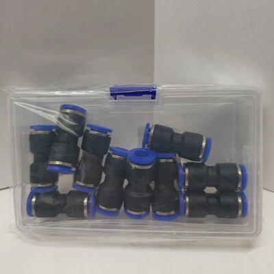 Straight Air Line Union Push To Connect Air Fittings For 3/8" OD Pneumatic 10Pcs - Image 1 of 2