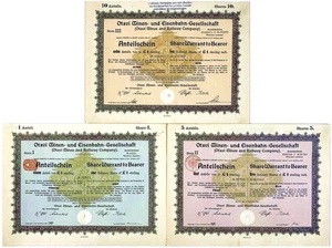 LOT(S) of 3 DIFF RARE GERMAN SW AFRICA COLONIAL MINING/RAILROAD BONDS! HOT ITEM! - Picture 1 of 3