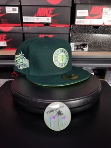 Esclusivo cappello aderente New Era 59FIFTY Seattle Mariners 7 1/4 - Foto 1 di 6
