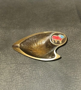 Vintage Sabra Brass Ashtray Made in Israel* Ram/Aries  - Picture 1 of 8