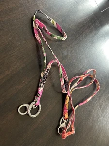 2 Vera Bradley Breakaway Damen-Schlüsselbänder neu ohne Etikett pink & orange - Bild 1 von 5
