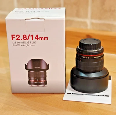 Samyang 14mm f/2.8 ED AS IF UMC - for Nikon.  Excellent condition, hardly used. - Image 1 of 4