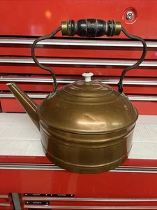 Very Nice Antique Copper Kettle Farmhouse Decorative Teapot LARGE - Picture 1 of 9