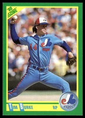 1990 Score Tim Burke Montreal Expos #127 - Image 1 of 2