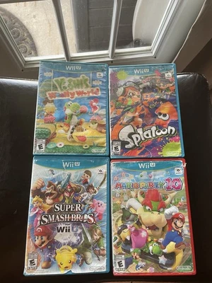 Nintendo Wii U Bundle Mario Party 10, Splatoon, Super Smash Bros, Yoshi’s World - Image 1 of 4