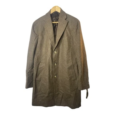 Abrigo de lana Massimo Dutti longitud media marrón cierre de botones para hombre US 42  Foto 1 de 4