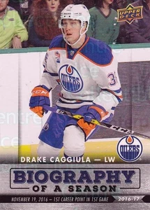 2016-17 Upper Deck Biography of a Season Edmonton Oilers #4 Drake Caggiula - Picture 1 of 1