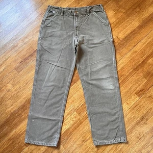 Pantalones Carpintero Carhartt Resist Fire Resist Hombres 36x32 Marrón Pato Lona Distress Lavado - Imagen 1 de 23
