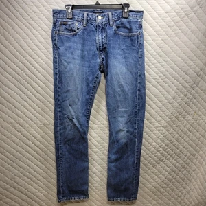 Pantalones de mezclilla Polo Ralph Lauren Varick ajustados rectos 32x32 para hombre azules - Imagen 1 de 11