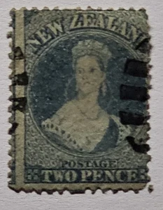 NEW ZEALAND CLASSICS 1864 2d Blue Star Wmk p12.5. €40. SG115  - Picture 1 of 3