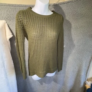 Maglione Rue 21 donna S verde maglia uncinetto bosco fata strato classico comodo - Foto 1 di 11