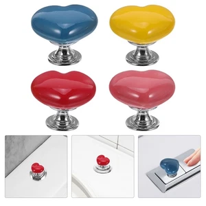 4 Toilettenspülknöpfe: Niedlicher Herz-Knopfdrücker, Spülkasten-Spülgriff, - Bild 1 von 12