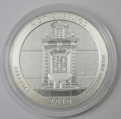 2010-P Hot Springs Arkansas ATB 5oz 999 Silver Quarter in Capsule - Image 1 of 4