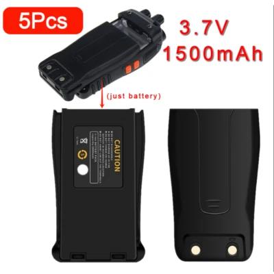 5PC BF-888S 3.7V 1500mAh Baofeng Li-ion Spare Battery for BF888S Two Way Radios - Image 1 of 4