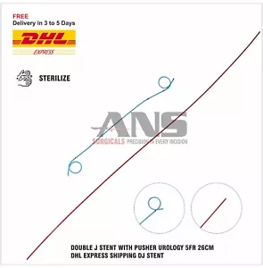 ANS DJ stent with pusher urology 5Fr 26cm 50 pieces - Picture 1 of 8