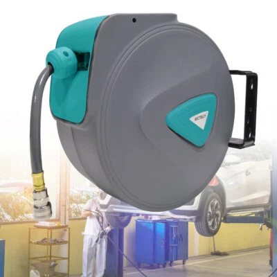 20m Druckluftschlauch Aufroller Schlauchtrommel Automatik Trommel Schlauch Grau - Bild 1 von 4