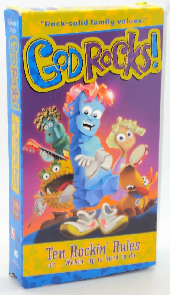 GOD ROCKS! TEN ROCKIN' RULES VHS Teaches Children The Ten Commandments Christian - Image 1 of 3