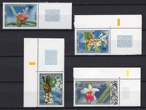 Laos 1971 complete Orchid Flower corner margin set Michel #311-314 clean MNH OG - Picture 1 of 1