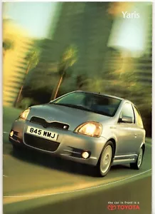 Toyota Yaris Hatchback 2001-02 UK Market Sales Brochure S GS GLS SR CDX TSport - Picture 1 of 1