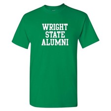Wright State University Raiders Basic Block Alumni T Shirt - Turf Green