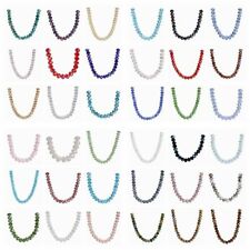 50pcs Bulk Spacer Beads Mixed Crystal Glass Loose 8mm Rondelle Jewelry Faceted
