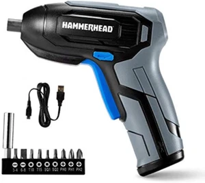Hammerhead Rechargeable 4V Cordless Screwdriver with 9Pcs Bit – HCSD040 - Picture 1 of 12