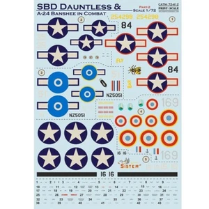 Print Scale 72-412 Decal airplane 1:72 SBD Dauntless & A-24 Banshee combat Part2 - Picture 1 of 24