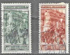 ITALY. VATICAN CITY, 100th ANNIVERSITY OF PALATINGUARD. 2 POSTAGE STAMPS.1950 . - Picture 1 of 1
