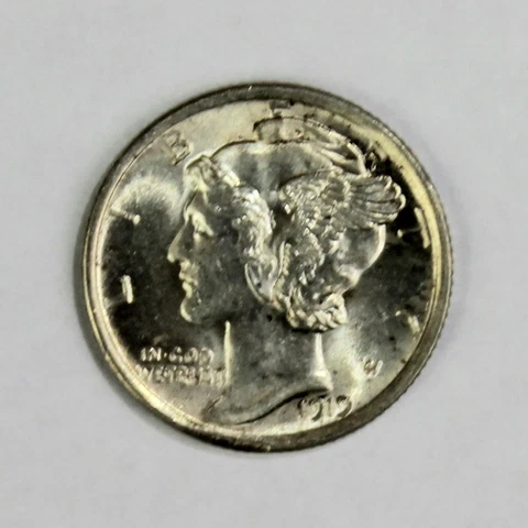 1919 Winged Liberty Mercury Dime UNC BU 10c Silver Coin Cover