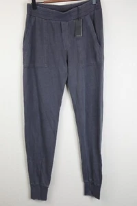 Monrow Womens Sweat Pant Size Small Dark Heather Tencel Blend Distressed Edges - Picture 1 of 10