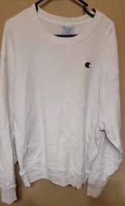 Sudadera Para Hombres De Colección CAMPEÓN Tejido Inverso Blanca CUELLO REDONDO Talla XL - Imagen 1 de 7