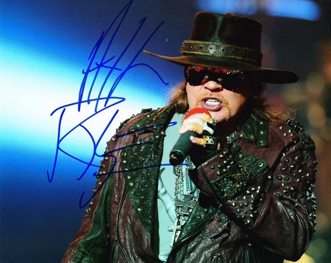 Axl ROSE Signed 10X8 Photo Guns N' Roses AFTAL COA (C) Cover