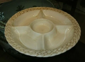 HARRY & DAVID A.Santos Portugal Divided Chip or Veggie & Dip Dish - 14" - Picture 1 of 7